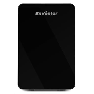 Enventor Frigorifero Piccolo 15L Nero, Mini Frigo da Camera a 20 Lattine, Raffreddamento e Riscaldamento, 12V/220V, per Cosmetici, Bevande, Frutta, Cibo