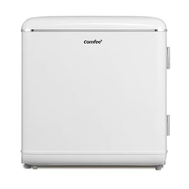 COMFEE' RCD50WH2EURT(E) Frigorifero piccolo 47Litri, Design retrò, Mini frigo tavolo mono porta, Termostato regolabile, Silenzioso, Adatto a casa, ufficio e hotel,Bianco