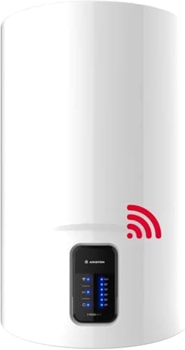 Ariston Lydos Wifi - Scaldabagno Elettrico 80 Litri Verticale con Display Touch 47x47x73,3 cm - Boiler Elettrico con EVO-ECO e Waterplus per Risparmio Acqua e Energia, Classe B, Compatibile con Alexa