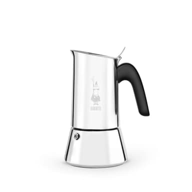 Bialetti Nuova Venus, Caffettiera Per Caffè Espresso, Non adatta all'Induzione, Acciaio Inossidabile, 2 Tazze (85 ml)