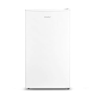 COMFEE' RCD115WH2 Frigorifero Piccolo con Freezer 80 Liter, Frigo Monoporta, Bassa Rumorosità 39db, Porta Reversibile, Compressore Inverter, Luce LED, Adatto per Casa, Ufficio, Camera, Bianco