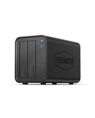 TERRAMASTER F2-425 2-Bay NAS Storage -Intel x86 Quad-Core CPU, 4GB RAM, 2.5GbE LAN, Network Attached Storage Multimedia Server per Utenti Domestici (Diskless)