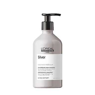 L'Oréal Professionnel, Shampoo Professionale per Capelli Bianchi o Grigi, Colore Brillante, Capelli Morbidi e Luminosi, Arricchito con Magnesio e Agenti Anti-Giallo, 500 ml