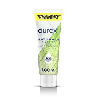 Durex Naturals Pure Gel Lubrificante Intimo, 100% Ingredienti di Origine Naturale,100ml