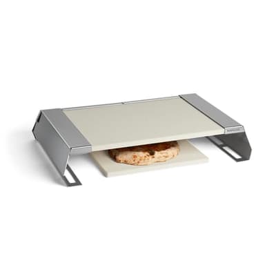 Kit Pizza per Barbecue a Gas BURNHARD® Acciaio Inox, Pietre Cordierite, Distribuzione Rapida del Calore, Facile da Riporre, Perfetto per Modelli FRED & EARL – Miglior Kit Pizza