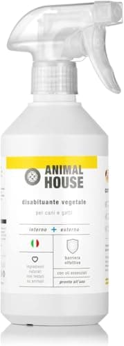 Animal House Disabituante 500ml Cani e Gatti Made in Italy per Esterno ed Interno, Formula vegetale, antiodore, antiallergica, Cruelty Free (1)