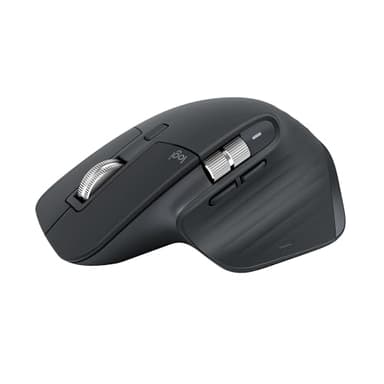 Logitech MX Master 3S-Mouse wireless ad alte prestazioni con scorrimento ultraveloce, ergonomico, 8K DPI, rilevamento del vetro, clic silenziosi, USB-C, Bluetooth, Windows, Linux, - Grigio scuro