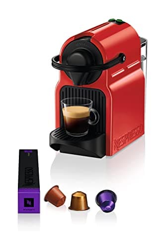 Krups Nespresso Inissia XN1005, Macchina da caffè, Sistema Capsule Nespresso, Serbatoio acqua 0.7L, Ruby Red