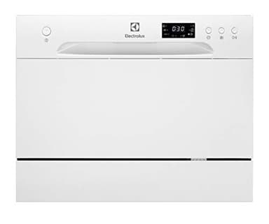 Electrolux Serie 600 Mini Lavastoviglie da Tavolo, 55 cm, ESF2400OW, Libera Installazione, Capacità 6 Coperti, 6 Programmi di Lavaggio, 438x550x500 mm, Bianco