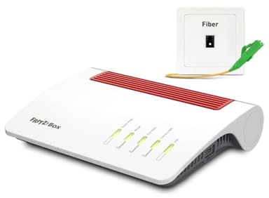 AVM Fritz!Box 5590 Fiber Edition International | Mesh Master | Wi-Fi 6 | 2400 Mbit/s (5 GHz) + 1200 Mbit/s (2,4 GHz) | 2,5 Gigabit LAN | 4 X Gigabit LAN | 2 X USB 3.0 | AON + GPON
