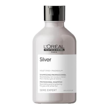 L'Oréal Professionnel Paris | Shampoo professionale per capelli grigi e bianchi Silver Serie Expert, Formula neutralizzante anti-giallo