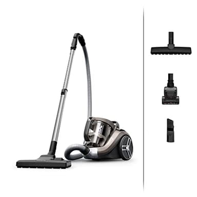 Rowenta Compact Power XXL Aspirapolvere Senza Sacco, Capacità 2.5 Litri, Potenza 900 W, Design Compatto, Sistema di Filtraggio a 3 Livelli, Aspirapolvere Potente, Facile da Pulire, 2 accessori,RO4B50