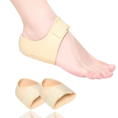 1 Paia Cuscinetti per La Fascite Plantare, Solette Gel per Tallone Ortopedico in Silicone, Salva Talloniera (35-40), Colore Della Pelle