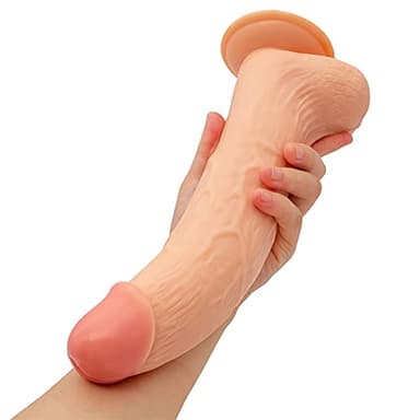 -Đilđo 25Cm Rềắlistiçø Uomo Sīlicønè Péņę Rềắlistiçø Morbido per Uomo Largo Xxl RěāḷĚ Fãllø Rềắlistiçø con Věňě con Věntôså Femminile con Věntôså per Uolèśbîcạ Ġãỷ