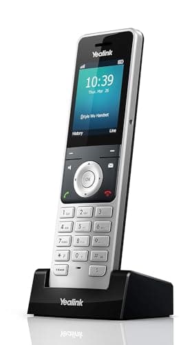 Yealink W56H - Ricevitore wireless HD DECT ad espansione per telefono e dispositivo VoIP senza fili, nero/grigio