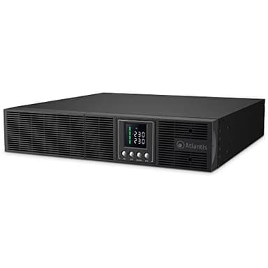 Atlantis A03-OP3002P-RC PRO UPS OnLine Gruppo di Continuità Doppia conversione Onda Sinusoidale Pura 3000VA 2700W, Server RACK, display LCD, USB, seriale RS-232, 8 uscite IEC, slot SNMP, 6x12V-9Ah