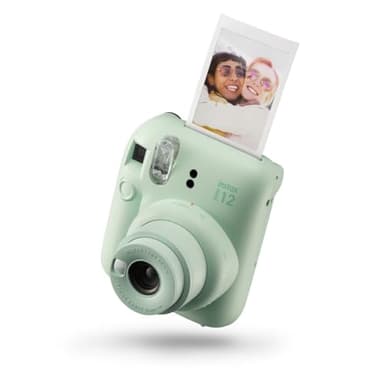 Fujifilm instax mini 12 Mint Green - Macchina Fotografica Istantanea, Specchietto Selfie e Modalità Close Up, Esposizione Automatica, Design Pop, Dimensioni Stampa 86 mm x 54 mm