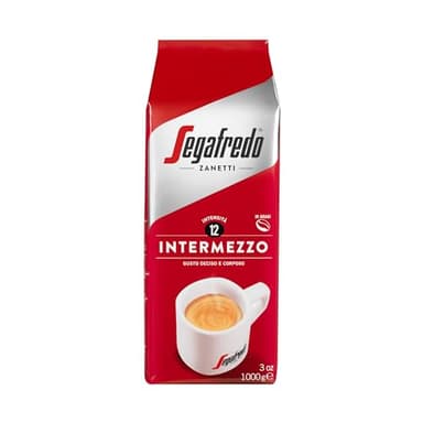 Segafredo Zanetti Caffè in Grani Intermezzo (Confezione da 1 Kg) – Adatto per la Moka – Linea Le Classiche, Chicchi di Caffè a Tostatura scura, Gusto deciso e corposo