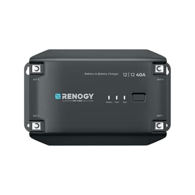 Renogy Caricabatterie da DC a DC da 12V 40A, convertitore intelligente per batterie allagate, al gel, AGM e al litio, per camper, autocarri, camper, veicoli commerciali, barche e yacht