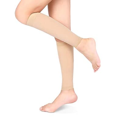 Calze Compressione Graduata, Calze Elastiche per Vene Varicose Fascia Compressione Polpaccio 20-30mmhg, per Gonfiore delle Vene Varicose e Sollievo Dal Dolore, Uomo e Donna, 1 Paio(Pelle XL)