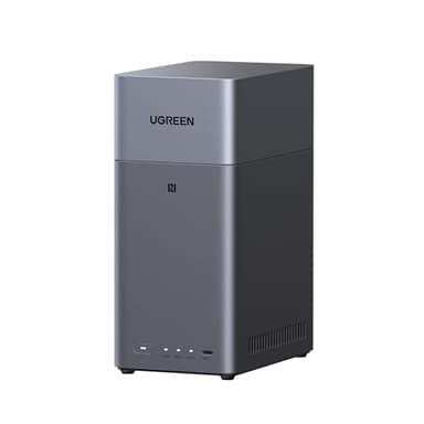 UGREEN NASync DH2300 NAS desktop a 2 alloggiamenti, LAN 1 GbE, 4 GB RAM, connessione NFC One-Touch, album fotografico AI, sistema NAS facile da usare per casa e ufficio (senza dischi)