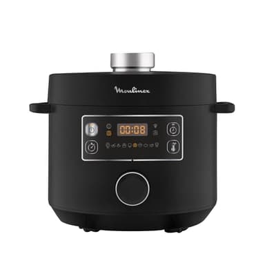 Moulinex CE7548 Turbo Cuisine Multicooker Veloce, 5 Litri, Pentola a Pressione Elettrica, Robot da Cucina Multifunzione con Tecnologia Spherical Bowl, 10 Programmi di Cottura Automatici e Ricettario