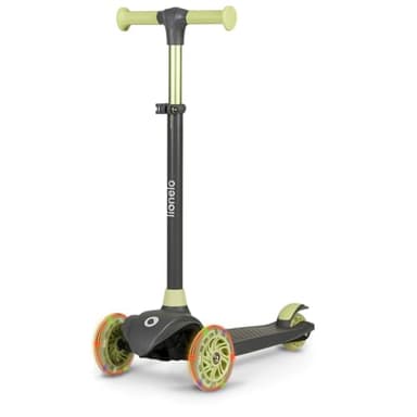 Lionelo Jessy Monopattino Evolutivo per Bambini 3+ anni fino a 50kg Scooter con ruote LED Pedana antiscivolo Freno d'Acciaio Regolabile in 4 Altezze Monopattino bambini Leggero 2.3kg
