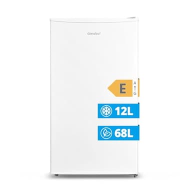 COMFEE' RCD115WH2 Frigorifero Piccolo con Freezer 80 Liter, Frigo Monoporta, Bassa Rumorosità 39db, Porta Reversibile, Compressore Inverter, Luce LED, Adatto per Casa, Ufficio, Camera, Bianco