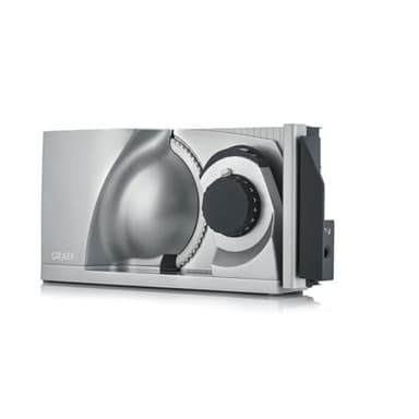 GRAEF MYtiny MT1000 Affettatrice pieghevole Made in Germany, metallo, lama Ø170 mm, taglio 0–15 mm, 170W, per pane, compatta, argento