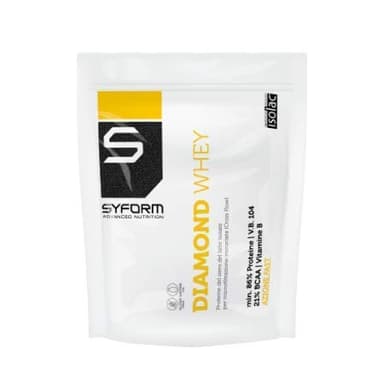SYFORM DIAMOND WHEY® PROTEINE ISOLATE del Siero del latte in polvere Vari Formati e Gusti, Cross Flow fino al 95% proteine in polvere massa muscolare Migliora elasticità e tono (CACAO, 500 gr.)