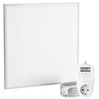 UMBRELLA® CF riscaldatore a infrarossi 60×60 cm 360 W con termostato TH12 – pannello riscaldante Carbon Crystal per parete, soffitto e controsoffitti modulari