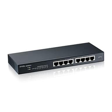 Zyxel 8-porte Gigabit Switch | Gestione Smart | Montaggio a parete/da tavolo e senza ventola | VLAN, IGMP, QoS | Protezione a vita limitata [GS1900-8]