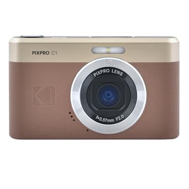 KODAK Pixpro C1 - Fotocamera digitale ultra compatta | 13MP BSI CMOS, zoom 4X, schermo LCD da 2,8", flash LED, marrone