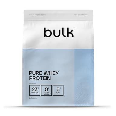 Bulk Pure Whey Protein Powder | Vanilla | 22g Protein and 5g BCAAs per Scoop | Whey Concentrate Shake | 1.4 Sugar | Supports Muscle Growth and Repair | Smooth Mixing | Vegetarian | 1kg