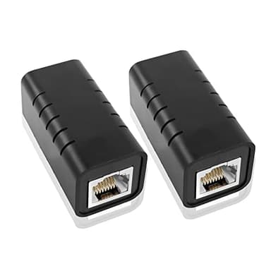 GINTOOYUN 2 pezzi RJ45 Ethernet protezione da sovratensione 8P 8C RJ45 frizione femmina a presa interna scaricatore di rete per router, laptop, switch, computer, ecc