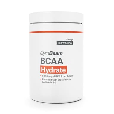 GymBeam Amminoacidi Ramificati BCAA 4:1:1 Hydrate - Complesso Funzionale con Elettroliti, Vitamina B6, Polvere di Acqua di Cocco, Supporta l'Equilibrio Elettrolitico (Orange)