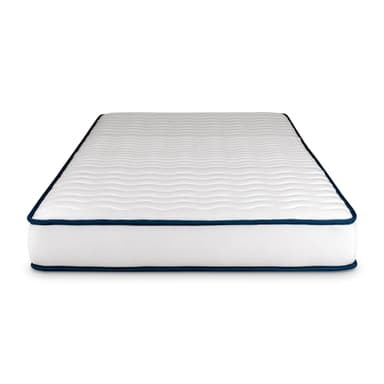 COSMOS - Materasso Memory 90 x 190 cm Singolo Modello Upsilon Promo - Alto 15 CM - Anallergico Antiacaro - Alleviamento Punti di Pressione 7 Zone - Lattice Blue