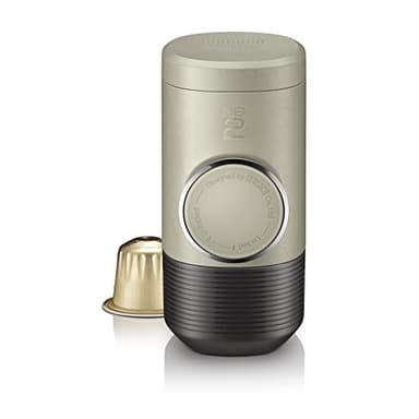 WACACO Minipresso NS2, Macchina Caffè Portatile Compatibile con Capsule e Compatibili Originali NS, Azionamento Manuale, 18 Bar Piccola Macchina Caffe Portatile per Viaggi, Campeggio