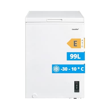 COMFEE' RCC100WH2(E) Congelatore a pozzetto, 99 Litri, Libera installazione, Silenzioso 38 dB, Sistema di raffreddamento D+, Controllo digitale, Adatto a vari scenari, Bianco