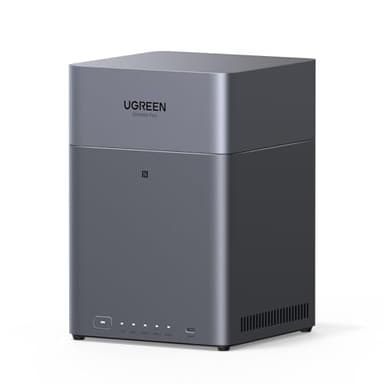 UGREEN NASync DH4300 Plus, NAS Desktop a 4 Bay, Porta LAN 2,5 GbE, 8 GB di RAM, Connessione NFC One-Touch, Album Familiare/Bambino AI, Cloud Personale per Casa/Ufficio (Senza Dischi)