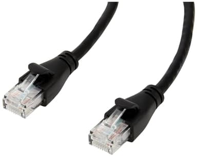 Amazon Basics Cavo patch Ethernet CAT6, con connettori RJ45, LAN, Gigabit, ideale per reti domestiche e aziendali, 0.91 m (confezione da 1), Nero