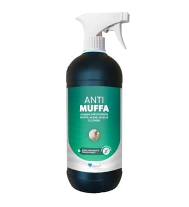 Naturìì Spray Antimuffa PROFUMATO Elimina Muffe, Alghe, Muschi e Licheni Uso Interno ed Esterno Formula Concentrata da 1L