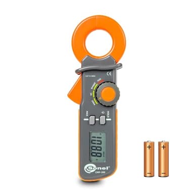 Pinza Amperometrica Sonel CMP-200 - Misura Corrente di Dispersione - 200 A - Tester AC/DC - Rileva Cortocircuiti - Facile Uso - Display LCD - Strumento Collaudato (CMP-200)