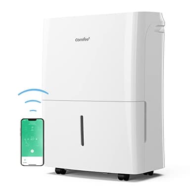 COMFEE' Deumidificatore Casa Muffa 16L/24h, Adatto fino a 32㎡, Tanica da 3L, Deumidificazione Smart, Controllo WiFi, Compatibile con Alexa, Ruote Piroettanti, Timer, MDDF-16DEN7 WF