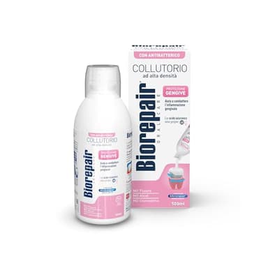 Biorepair, Collutorio ad Alta Densità Protezione Gengive, Aiuta a Combattere L'Infiammazione Gengivale, Con Acido Ialuronico, Microrepair, Zinco PCA, No Fluoro, Senza Alcol e Clorexidina, 500ml