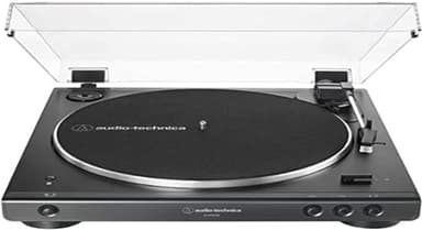 Audio-Technica AT-LP60XBT - Giradischi completamente automatico con trasmissione a cinghia e connessione Bluetooth, Nero