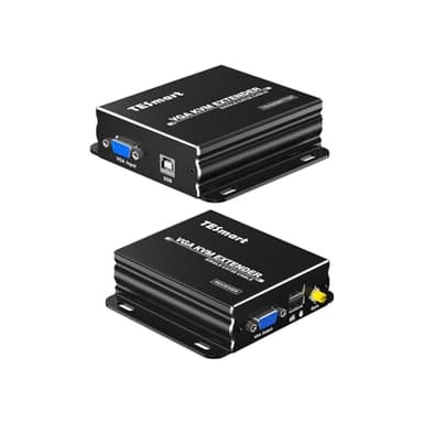 TESmart 300M/984ft VGA KVM Extender, VGA USB 300M Extender Supporta 1920 * 1200 a 60Hz Tramite Cavo Ethernet Cat5e Cat6 (Trasmettitore + Ricevitore)