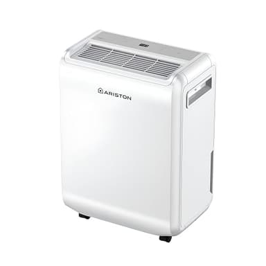 Ariston DEOS 10 EVO - Deumidificatore Casa Muffa Portatile 10L/24h con Ruote, Bagno e Ambienti Fino 30㎡, Piccolo Assorbi Umidità 32x41,4x20,5-3 Velocità d'Aria e Filtro Antipolvere, Consumo Max 210w