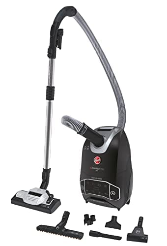 Hoover H-Energy 700 HE720PET 011 Aspirapolvere Con Sacco a Traino, Sacchetto XL, Con Filo 7m, Spazzola Mini Turbo e All Floors per tappeti e pavimenti, 850W, Accessori, Potenza variabile, Nero