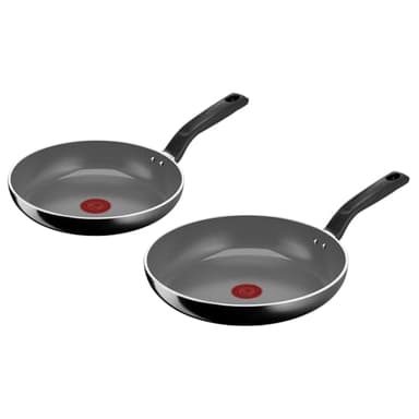 Lagostina Goccia Set 2 Padelle 24/28 cm, Rivestimento in Ceramica Antiaderente, Scorrevolezza Ottimale, Pulizia Facile, Ecologica, Thermo-Signal, Sicura, Compatibile con Induzione